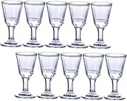 OFFSCH 10pcs Wine Cups Small Liquor Goblet Highball Glasses Smooth Edges for Safe Handling for Aperitifs Sharing with Friends