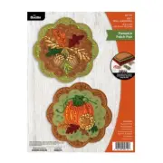 DIY Bucilla Pumpkin Patch Pair Thanksgiving Wall Hangings Felt Kit
