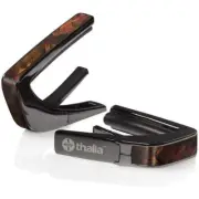 Thalia Premium Shell Black Chrome Guitar Capo, Tennessee Whiskey Wing Inlay