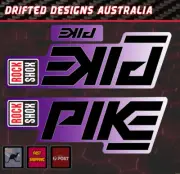 Rockshox Pike style Fork Decal PURPLE / WHITE fade Stickers Laminated Rock shox