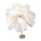 Romantic White Ostrich Feather Lamp with 3-Tone Touch Control