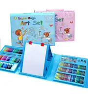 208 PCS Kids Paint Art Set Painting Case Kit Draw Watercolour Pencils Pastels