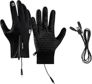 [Generic] Rechargeable Heated Gloves | USB Hand Warming Gloves - Zipper Design Non-Slip Gloves, Cold Weather Gear for Outdoor Activities