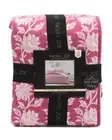 RACHEL ZOE 3Pc Cotton Floral Jacobean Quilt Set Pink Berry White NEW