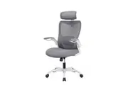 Maestro Furniture MONA Mesh Ergonomic High Back Flipped Armrest Task Computer Office Chair - Grey
