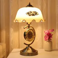 在飛比找樂天市場購物網優惠-復古懷舊歐式民國風格鐘錶檯燈 書房客廳床頭燈 銀行燈