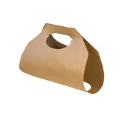 2 Cups Carrier Kraft Paper To Go Lunch with Handles, Disposable, Customizable...