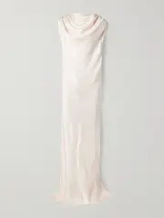 [KALLMEYER] KALLMEYER - Toma Draped Satin Gown - Cream - medium medium Cream