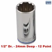 Kincrome K2984 - Deep Socket 1/2" Drive 24mm (Mirror Polish)