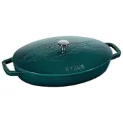 Staub Enamelled Cast Iron La Mer Oval Fish Dish 32cm - Blue