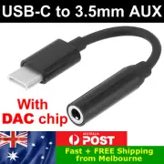 USB Type C to 3.5mm AUX Jack Headphone Adapter Audio for Samsung S20 S21 S22 DAC