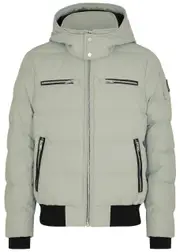 Moose Knuckles Cloud Quilted Shell Bomber Jacket - Light Grey - XL XL