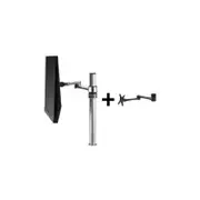 ATDEC Dual Display Monitor Arm - Black - Quick Release, Tilt, Landscape/Portrait