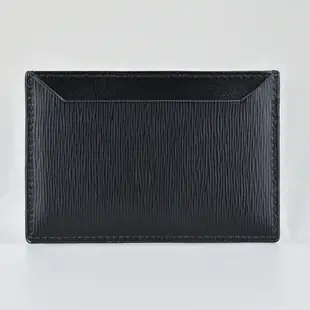 PRADA立體字母LOGO水波紋PVC 2卡開口式卡片夾(黑)