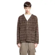[OUR LEGACY] Check Hairy Wool Cardigan Brown