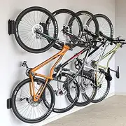 [monTEK] Swivel Bike Wall Mount, Bike Hangers for Garage, Wall Mount Bike Rack, Space Saving Wall Bike Rack, Vertical Bike Rack Holds up to 66lbs, Black, 4 Pack
