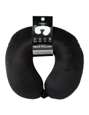 [Milano Decor] Memory Foam Travel Neck Pillow With Clip Cushion Support in Soft Black