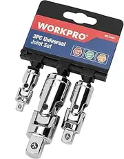 WORKPRO W074458 Universal Socket Drive Joint Set, Heat-Treated Chrome (Single Pack)