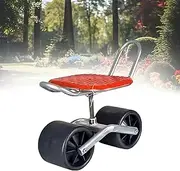 Garden Carts on Wheels, Rolling Garden Stool, Gardening Stool, Outdoor Lawn Yard Rolling Work, Portable Garden Cart with 2 Wheels Garden Scooter for Planting Use for Patio