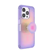 PopSockets PopCase MagSafe iPhone 14 Pro Phone Case Grip Holder - Opal Aura