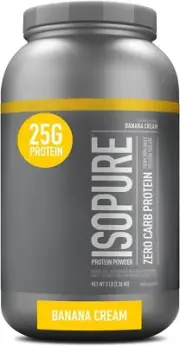 Zero Carb Protein Powder, 100% Whey Protein Isolate, Flavor: Banana Cream, 3...