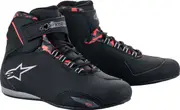 Alpinestars Sektor, shoes waterproof , color: Black/Dark Grey/Neon-Red , size: 12 US