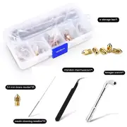 25 PCS MK8 Ender 3 V2 Nozzles 0.4MM, 3D Printer Brass Hotend Nozzles with DIY To