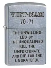 Sharp Vietnam Trench Art Unwilling Zippo Lighter