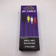 Old Skool Nintendo SNES N64 GameCube AV Cable NEW IN BOX