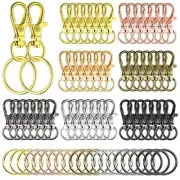100 Pieces Swivel Clasps Set 50 Piece Lanyard Snap Hooks with 50 Multicolored
