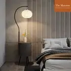Modern Bedside table with Adjustable Lamp Wireless/USB Charging Side Table