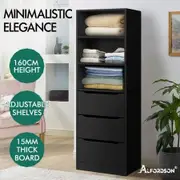 ALFORDSON Wardrobe Clothes Closet Storage Cabinet Organizer Black