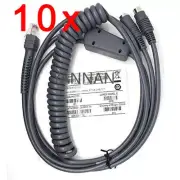 10pc 3M Coiled Cable For Symbol LS2208 LS4208 CBA-K01-S07PAR PS2 Keyboard Wedge