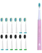 Pursonic USB Rechargeable Sonic Toothbrush with 12 Brush Heads
