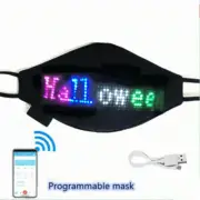 LED Luminous Programmable Message Display Face Mask App Controlled Prop 1PC