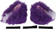 X AUTOHAUX Motorcycle Helmet Accessories Decoration Gradient Cat Ears for Motorcycle Bicycle Skiing Helmets Purple White Plush Sticker 1 Set
