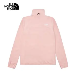 【The North Face 官方旗艦】北面女款粉色立領保暖抓絨外套｜81SRLK6