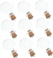 QUMIIRITY Set of 10 Mini Wishing Bottles Glass Jar Cork Stopper Easy to Carry Store Decorate