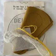 Needlepoint Kit Scissor Case 24 Ct Congress Insert Faux Ultra Suede Fabric