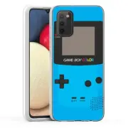 (Cyan GameBoy)ShockProof TPU phone case cover(Clear)for Samsung Galaxy A02S