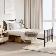 Metal Bed Frame Single Double Queen King Platform Bed Base Bedroom vidaXL