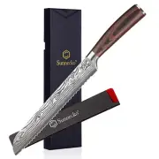Bread Cake Knife Sharp 8 Inch Kitchen Knife Slicing Cutting Tools with Sheath