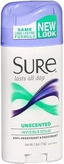 Sure Invs Sld Unscnted Size 2.6z Sure Unscented Invisible Solid Anti-Perspirant Deodorant