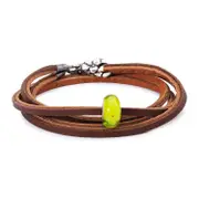 Summer Meadows Leather Bracelet, Light/Dark Brown