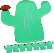 8pcs Tropical Cactus Paper Plates Hawaiian Theme Disposable Tableware for Parties Appetizers Cakes Safe Practical Design