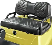 Diamond Golf Cart Seat Covers for Yamaha Drive & Drive2 OEM Ordinary Seat Cushion, Vinyl Leather Seat Cover, No Stapler Required,Black Stitching