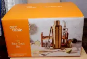 Our Table 7-pc Bar Tool Set in Matte Brass w/Acacia Wood Stand Bed Bath & Beyond