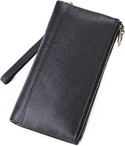 [DLUXCA] Wallet Men's Large-Capacity Clutch Bag Retro Business Casual Clutch Multi-Card Wallet Wallet (Color : D, Size : 21 * 11 * 3cm)