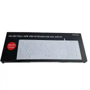 Macally (MKEYE) USB Wired Keyboard Full size 104 keys for Mac(Apple) or Windows