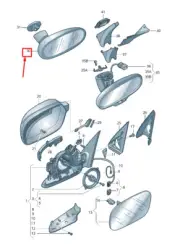 VW BEETLE 5C INTERIOR MIRROR 8J0857511HDX6 8J0857511H DX6 NEW GENUINE